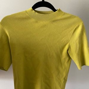 Oak + Fort green knit top - size m